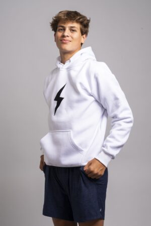 BOLT Hoodie - White/Black Bolt
