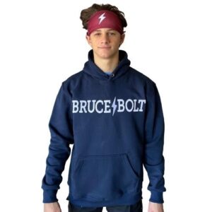 "BRUCE BOLT" Hoodie - Navy/White