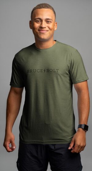 SuperSoft "BRUCE BOLT" Short Sleeve Shirt - Olive Green