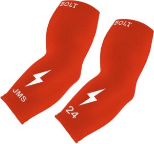 Personalized Graduated Compression Premium 3/4 Arm Sleeve - Caliente Red