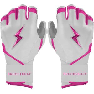 Chrome Series Long Cuff Batting Gloves - Pink