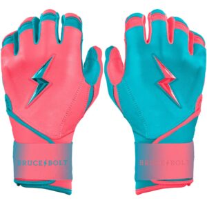 Max Clark Signature Series Long Cuff Batting Gloves - Pink/Teal