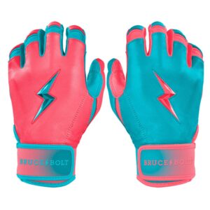 Max Clark Signature Series Short Cuff Batting Gloves - Pink/Teal