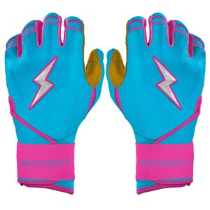 Harrison Bader Signature Series Long Cuff Batting Gloves - Blue/Pink