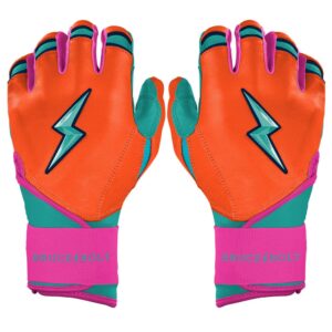 Ferdo Tatis Jr. Signature Series Long Cuff Batting Gloves - Aqua/Orange